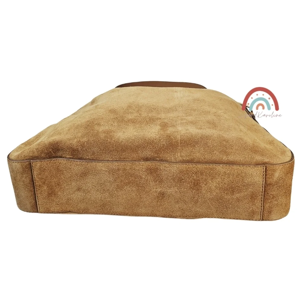 New! J. Crew Berkeley Shoulder Bag in Suede Blonde Espresso - Picture 12 of 16